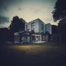 this is an exterior photo of a modern home