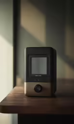 an old fashioned computer monitor with light reflected on the screen