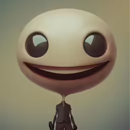 a cartoon character with some big eyes