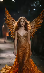 a woman walks down a runway at a fashion show