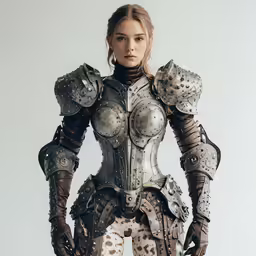 a woman in a couture posing for a photo