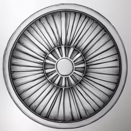 a round object with an upside down view