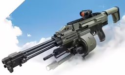 an illustrated shot of a rifle with multiple scopes