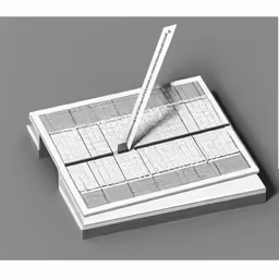 the pen is sitting on top of a paper