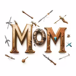 a word made out of wooden letters and tools