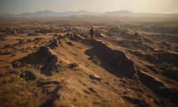 a person riding on a mountain with mountains in the background