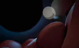 a red seat is shown with the interior illuminated