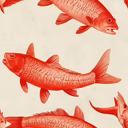 a group of fish flying over each other