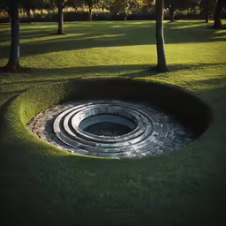 an area made out of a large hole