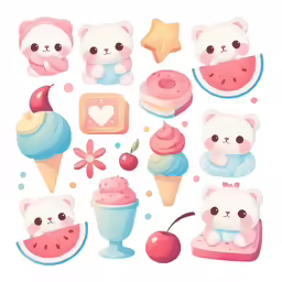 a series of colorful stickers with different animals on them