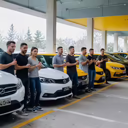 a lot of people that are standing in a line