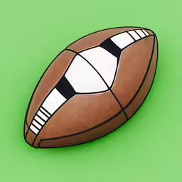 an illustration of a football on green background