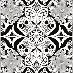 an ornate design with black and white colors,a black and white abstract design with swirling shapes