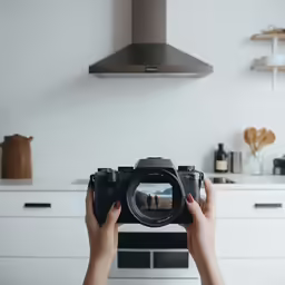 someone holding their camera up to take a picture