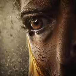 a close up of the eyes and nose of a human