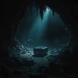 the entrance to the cave is covered in rock and water