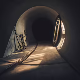 an old style tunnel leading into the distance
