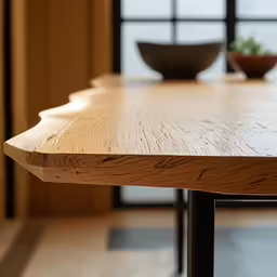 a table made from wood that is being used