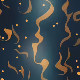close up of a decorative wall with gold and black designs
