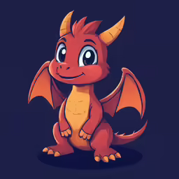 the red dragon is standing and staring at the camera