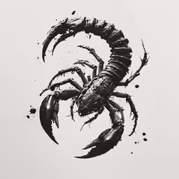 a close up of a black and white picture of a crab