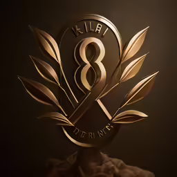 an iron clock with the numbers eight on it