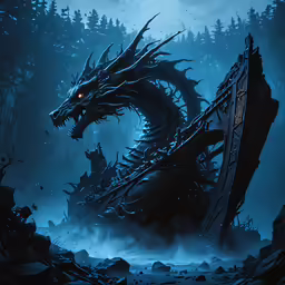 some artwork that is very nice and dark