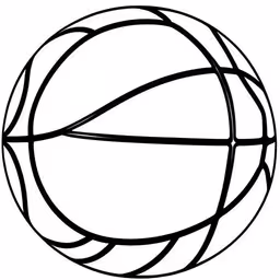 a large basketball ball drawing on a white background,a basketball ball with lines in the middle,basketball ball with lines drawn on it in a black and white drawing,a black and white basketball ball coloring pages,a basketball ball in the middle of a white wall
