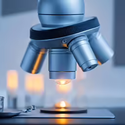 a close up view of a light bulb in a microscope
