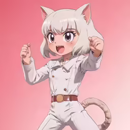 a cartoon character in uniform with her arms crossed