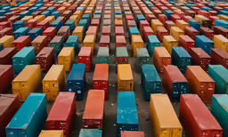 many colored pieces of luggage sitting on top of the ground