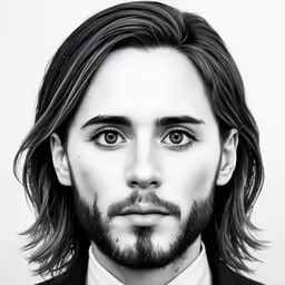 the man in the suit and tie is staring directly