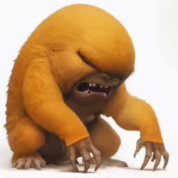a small stuffed animal with a big grin