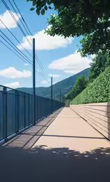 the back side of a large wooden rail