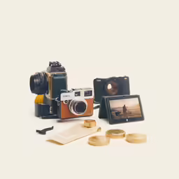 an image of three different types of cameras