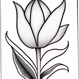 a drawing of flowers and a plant