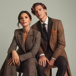 the beautiful couple is posing for a photo