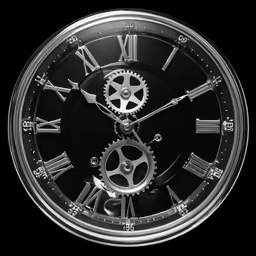 a close up view of a clock with the face of it