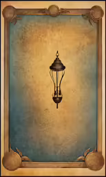 a lit light sitting inside of a frame