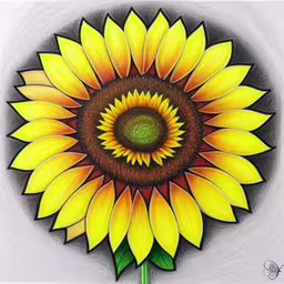 the picture has been colored with oil paint and is in a frame,an art project is being done using color pencils