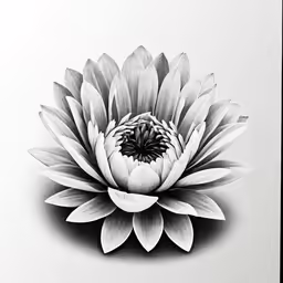 a black and white photo of a large flower