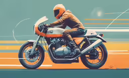 a person wearing a helmet and riding on a motorcycle