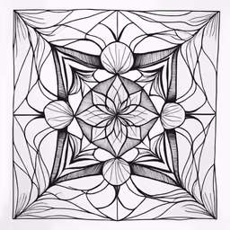 an art nouveau style of a flower orname