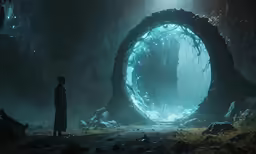 the light at the entrance to the cave is shining on