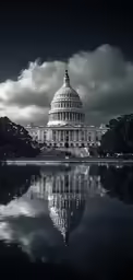 the united states capitol building as seen from across the water