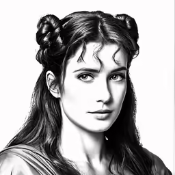 an image of a woman that is looking forward