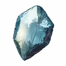 a digital illustration of a tree forest