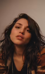 a close up of a person with her face to the side
