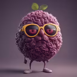 a strange looking cartoon character wearing sunglasses