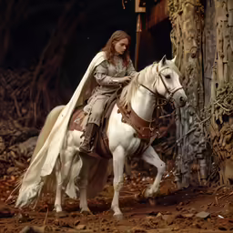 a woman is riding on the back of a horse